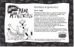 ahh real monsters black and white Aaahh!! REAL MONSTERS Signed Hand Painted Limited Edition Cel Nickelod– The Cricket Gallery