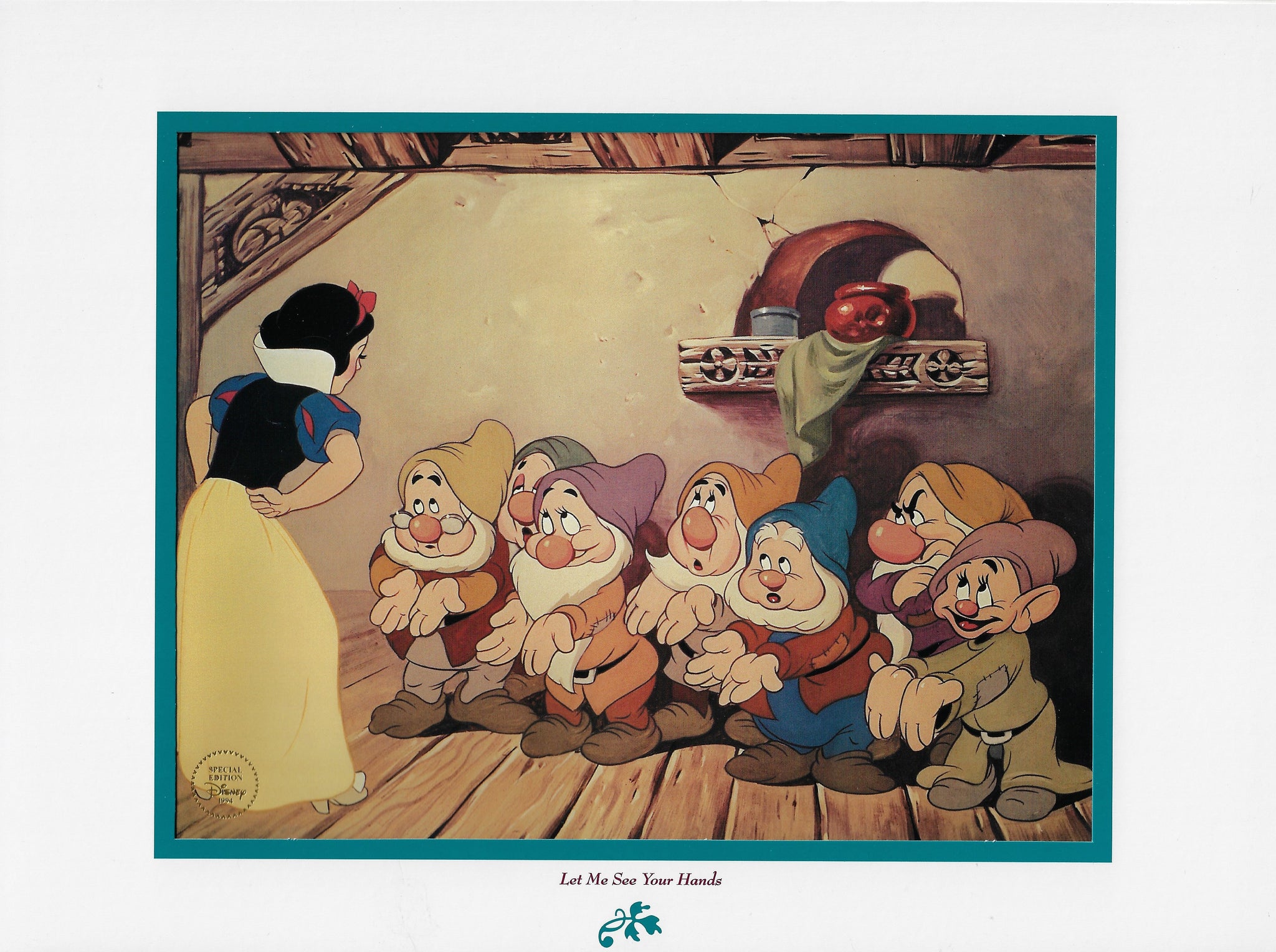 Snow White & The Seven Dwarfs Limited Edition Lithograph Disney Animation  Art 1994